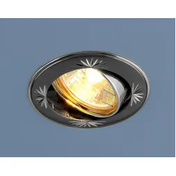 Встраиваемый светильник Elektrostandard 104A MR16 GU/SL черный/серебро 4690389003417