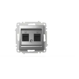 Розетка компьютерная двухместная ( Cat 6) ELBI Zena Vega 609-011000-248