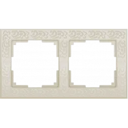 Рамка Flock на 2 поста слоновая кость WL05-Frame-02-ivory 4690389046919