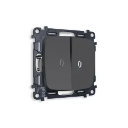Комплект механизма 2-кл выключателя с подсветкой Ambrella Volt Omega MO904015