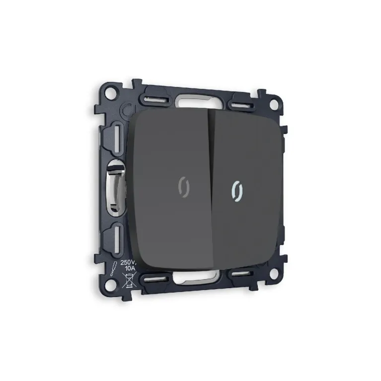 Комплект механизма 2-кл выключателя с подсветкой Ambrella Volt Omega MO904015 в Нижнем Новгороде