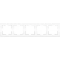 Рамка Flock на 5 постов белая WL05-Frame-05-white 4690389059391