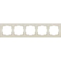 Рамка Flock на 5 постов слоновая кость WL05-Frame-05-ivory 4690389059384