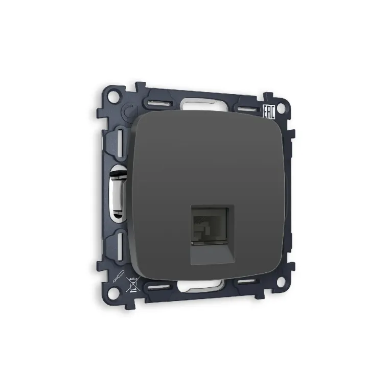 Комплект механизма компьютерной розетки RJ-45(8P8C) CAT6 со шторкой Ambrella Volt Omega MO912010 в Нижнем Новгороде