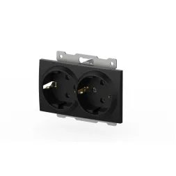 Розетка двухместная с заземлением ELBI Zena Vega 609-014800-907
