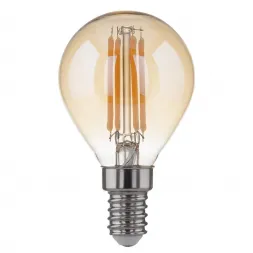 Лампа светодиодная филаментная Elektrostandard F E14 6W 3300K золотой 4690389108303