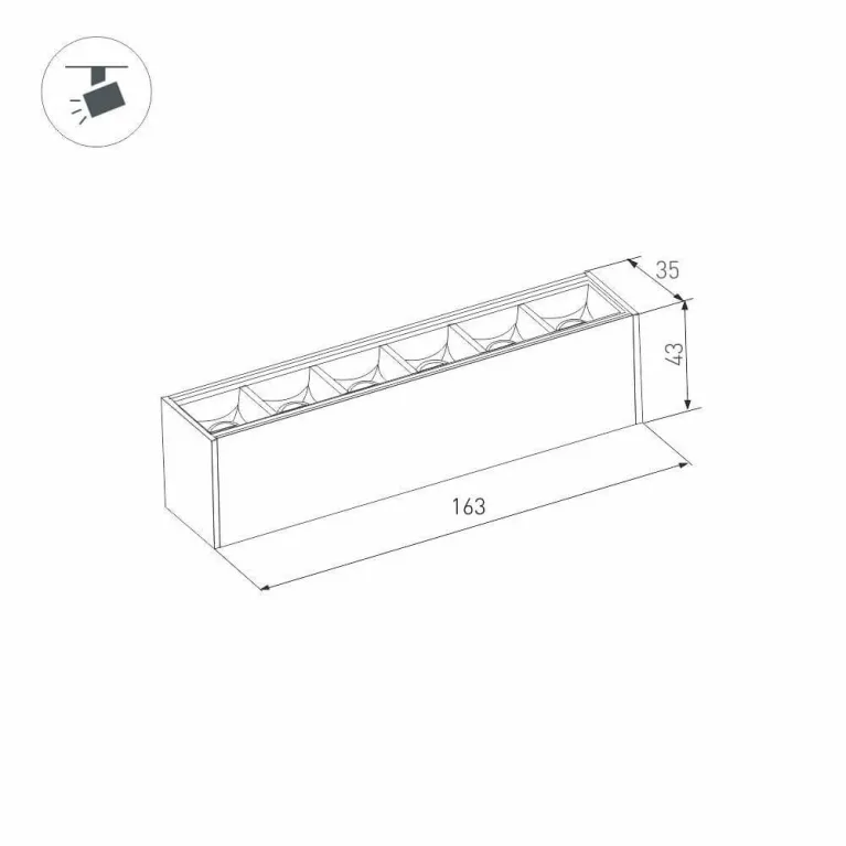 Трековый светодиодный светильник для магнитного шинопровода Arlight Mag-Laser-45-L160-6W Warm3000 02 в Нижнем Новгороде