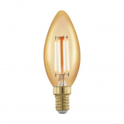 Лампа светодиодная филаментная диммируемая Eglo E14 4W 1700К золотая 11698