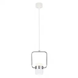 Подвесной светодиодный светильник Eurosvet Oskar 50165/1 LED хром/белый