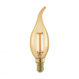 Лампа светодиодная филаментная диммируемая Eglo E14 4W 1700К золотая 11699