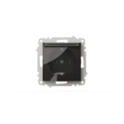 Розетка с крышкой и заземлением ELBI Zena Vega 609-011100-218