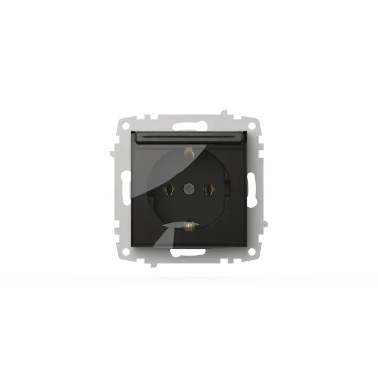 Розетка с крышкой и заземлением ELBI Zena Vega 609-011100-218 в Нижнем Новгороде
