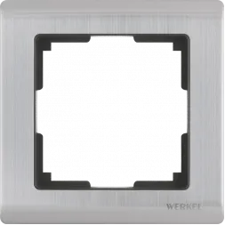 Рамка Metallic на 1 пост глянцевый никель WL02-Frame-01 4690389045905