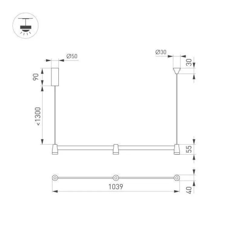 Подвесной светодиодный светильник Arlight SP-Elizeo-S1000-16W Day4000 036595 в Нижнем Новгороде