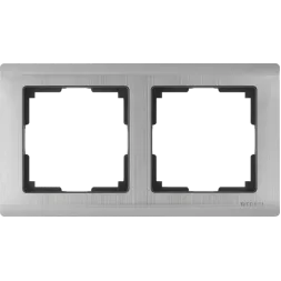Рамка Metallic на 2 поста глянцевый никель WL02-Frame-02 4690389045912