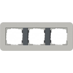 Рамка 3-постовая Gira E3 серый/антрацит 0213422