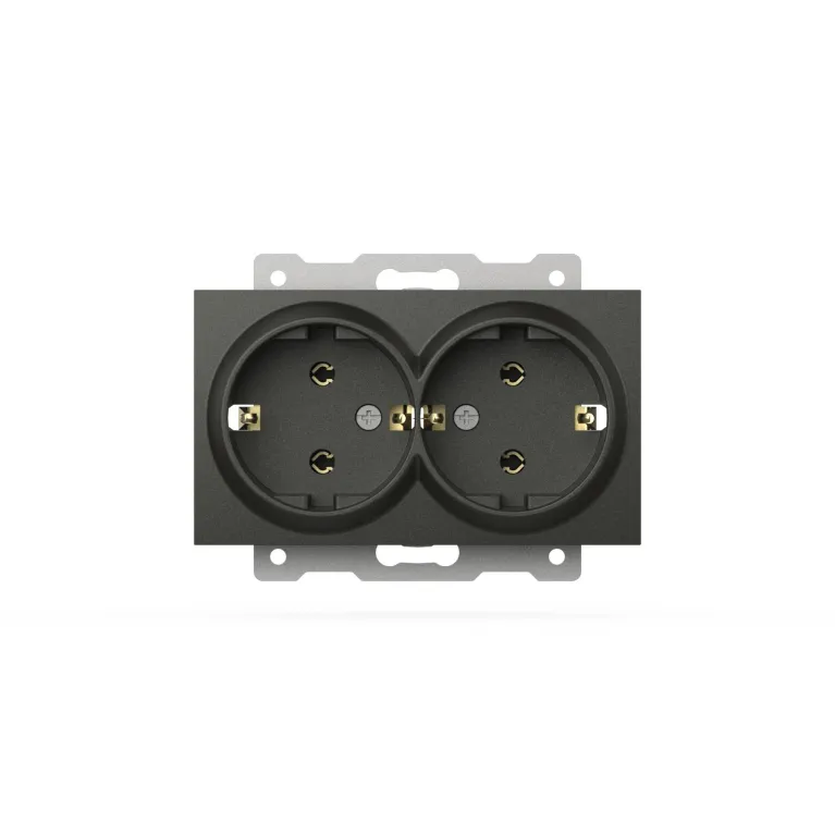Розетка двухместная с заземлением ELBI Zena Vega 609-011100-907 в Нижнем Новгороде