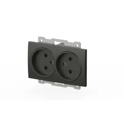 Розетка двухместная без заземления ELBI Zena Vega 609-011100-908