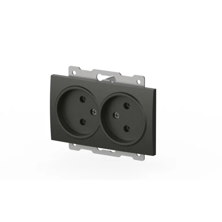 Розетка двухместная без заземления ELBI Zena Vega 609-011100-908 в Нижнем Новгороде
