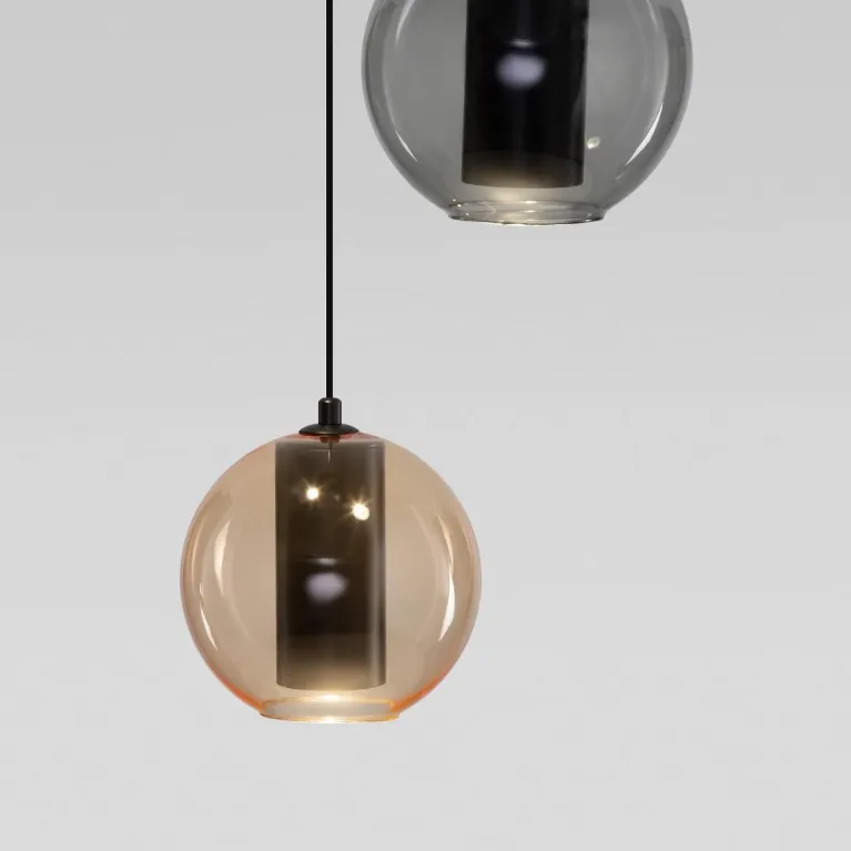 Подвесная светодиодная люстра Eurosvet Cobble 50258/3 LED дымчатый/ бежевый/ шоколад в Нижнем Новгороде