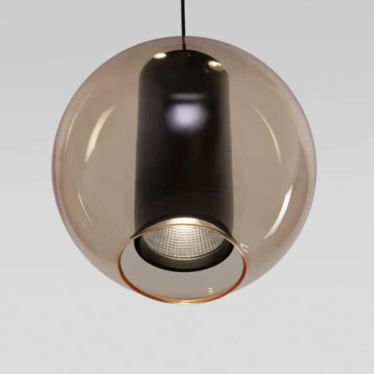 Подвесная светодиодная люстра Eurosvet Cobble 50258/3 LED дымчатый/ бежевый/ шоколад в Нижнем Новгороде
