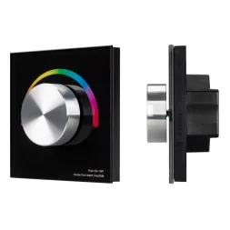 Панель Arlight Smart-P8-RGB-G-IN Black (12-24V, 3x4A, Rotary, 2.4G) 033763
