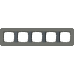 Рамка 5-постовая Gira E3 темно-серый/антрацит 0215423