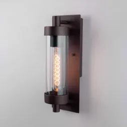 Уличный настенный светильник Elektrostandard Pipe D 35151/D коричневый 4690389183720