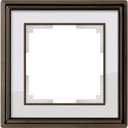 Рамка Palacio на 1 пост бронза/белый WL17-Frame-01 469038910355