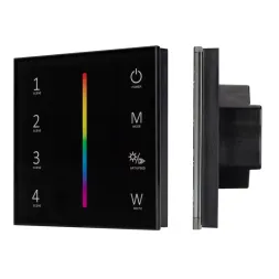 Панель Arlight Smart-P22-RGBW-G-IN Black (12-24V, 4x3A, Sens, 2.4G) 033766