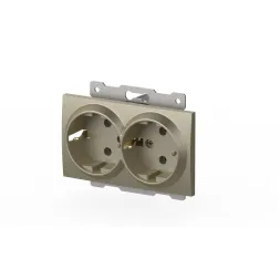 Розетка двухместная с заземлением ELBI Zena Vega 609-011400-907