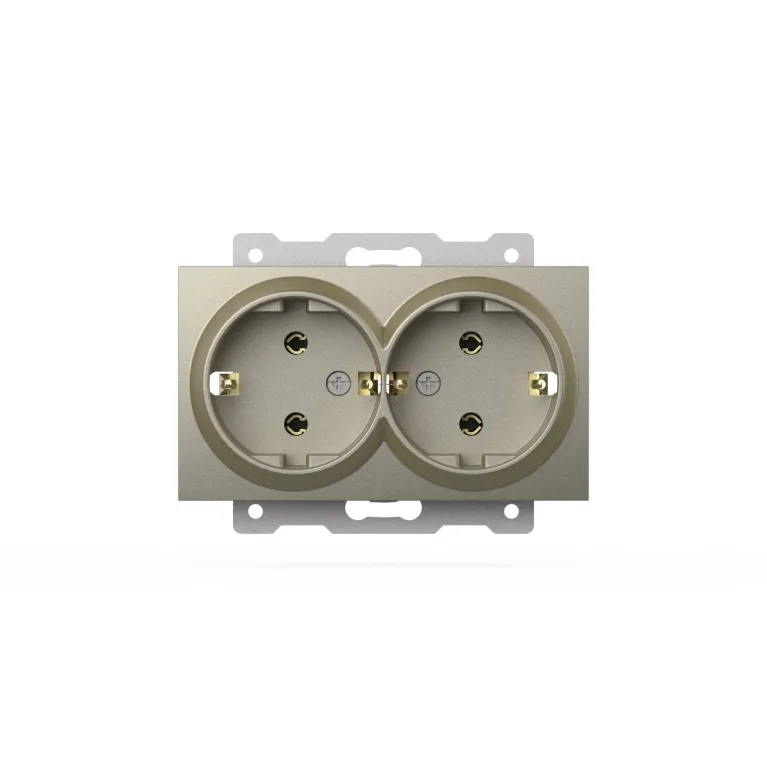 Розетка двухместная с заземлением ELBI Zena Vega 609-011400-907 в Нижнем Новгороде