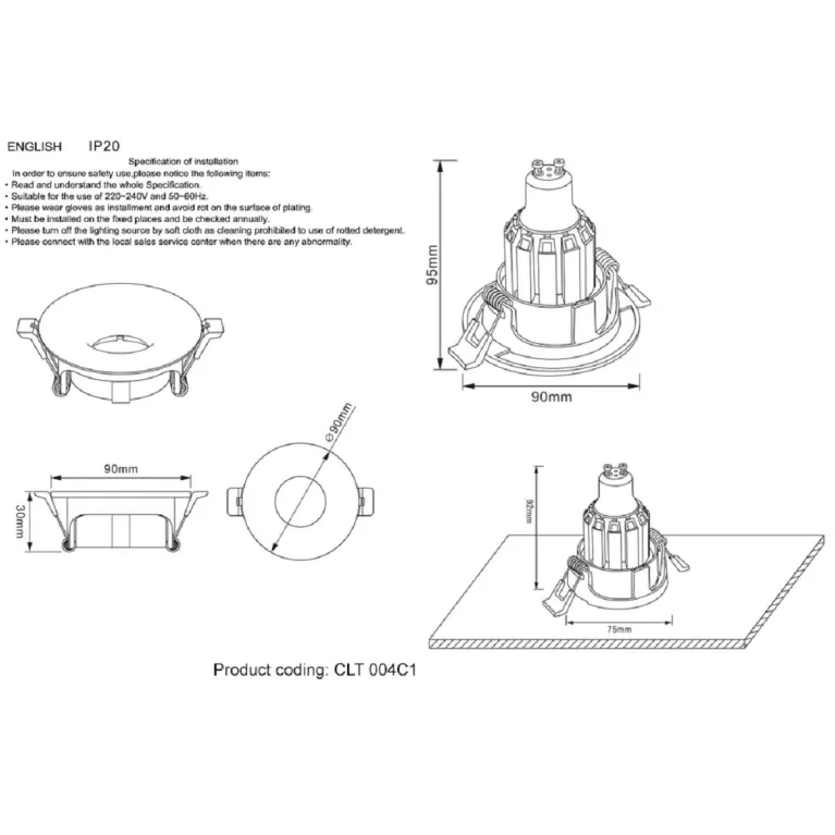 Встраиваемый светильник Crystal Lux CLT 004C1 GO в Нижнем Новгороде
