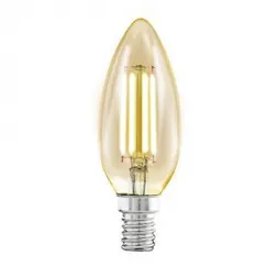 Лампа светодиодная филаментная Eglo E14 4W 2200К янтарь 11557