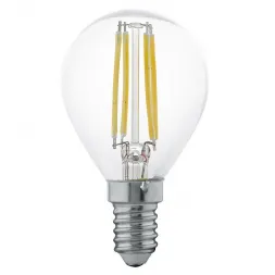 Лампа светодиодная филаментная Eglo E14 4W 2700К прозрачная 11499