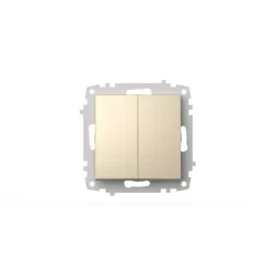 Выключатель двухклавишный ELBI Zena Vega 609-012500-202