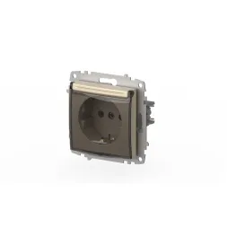 Розетка с крышкой и заземлением ELBI Zena Vega 609-012500-218
