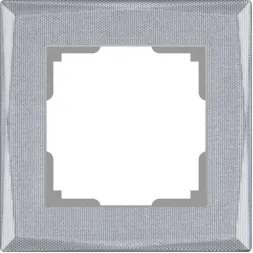 Рамка Shine на 1 пост серебряный WL10-Frame-01 4690389063541