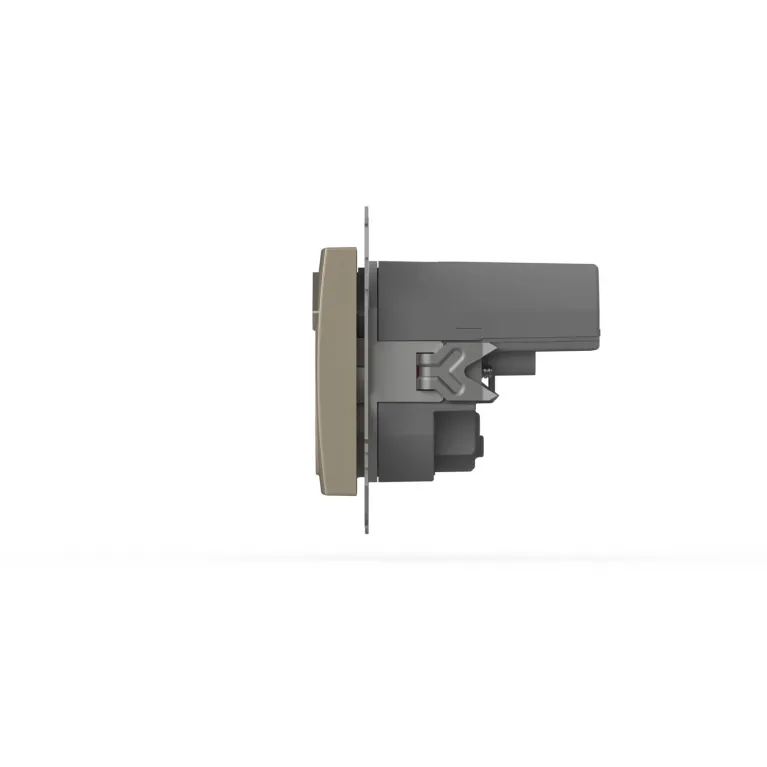 Розетка с заземлением и защитой от детей + два входа USB для заряда устройства ELBI Zena Vega 609-01 в Нижнем Новгороде