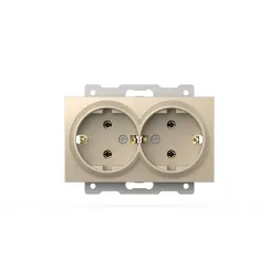 Розетка двухместная с заземлением ELBI Zena Vega 609-012500-907