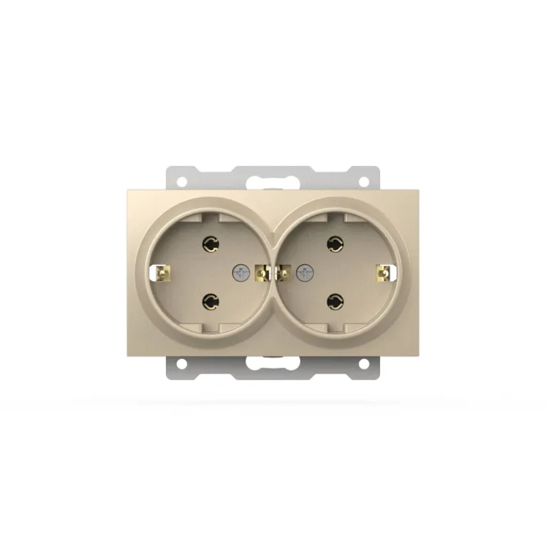 Розетка двухместная с заземлением ELBI Zena Vega 609-012500-907 в Нижнем Новгороде