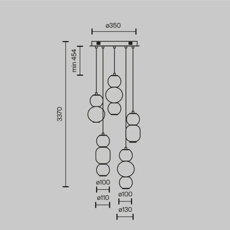 Каскадная люстра Maytoni Drop MOD273PL-L80CH3K в Нижнем Новгороде