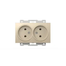 Розетка двухместная без заземления ELBI Zena Vega 609-012500-908