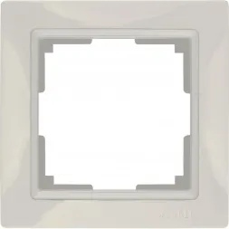 Рамка Snabb Basic на 1 пост слоновая кость WL03-Frame-01 4690389098703