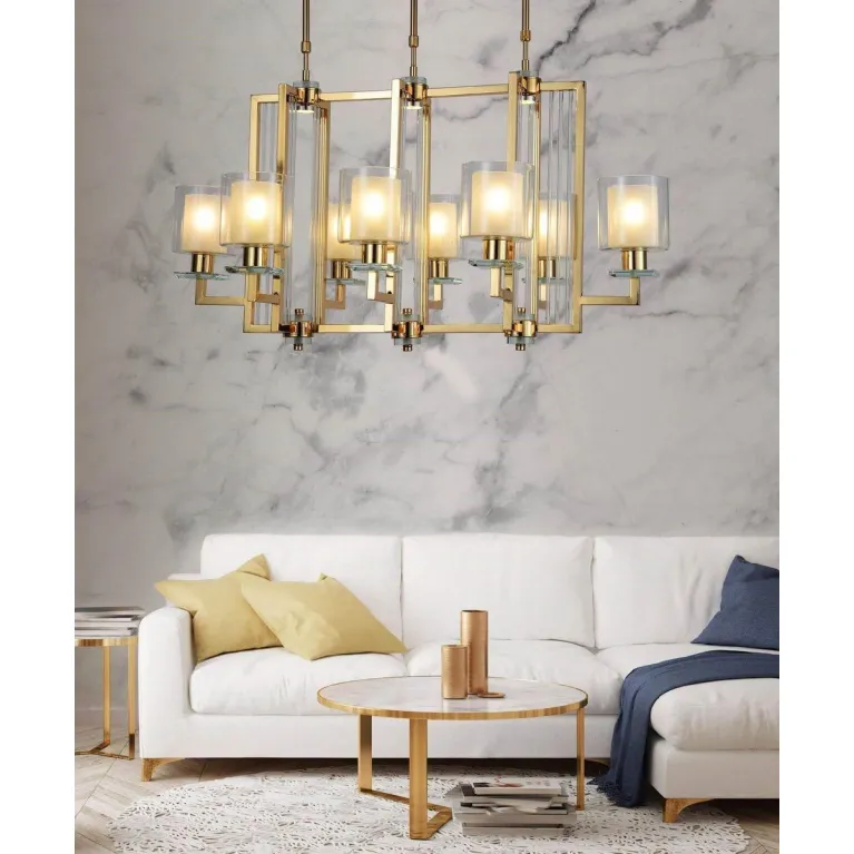 Подвесная люстра Lumina Deco Manhattan LDP 8012-8P F.GD в Нижнем Новгороде