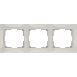 Рамка Snabb Basic на 3 поста слоновая кость WL03-Frame-03 4690389098741
