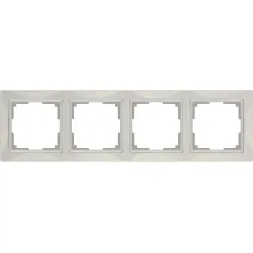 Рамка Snabb Basic на 4 поста слоновая кость WL03-Frame-04 4690389098765
