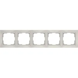 Рамка Snabb Basic на 5 постов слоновая кость WL03-Frame-04 4690389098789