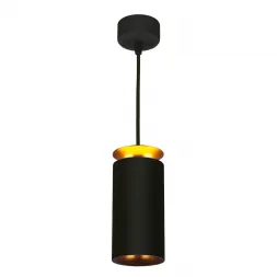 Подвесной светодиодный светильник Elektrostandard DLS021 9+4W 4200К черный матовый/золото 4690389144