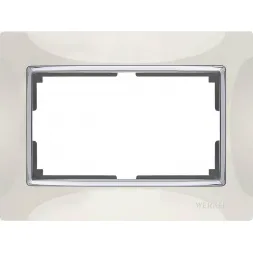 Рамка Snabb для двойной розетки слоновая кость WL03-Frame-01-DBL-ivory 4690389073144